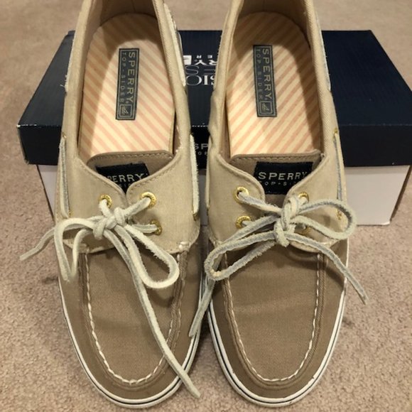 SPERRY Top Sider 2-Eye Boat Shoes in tan colour EUC, Size 7.5 - Picture 14 of 15